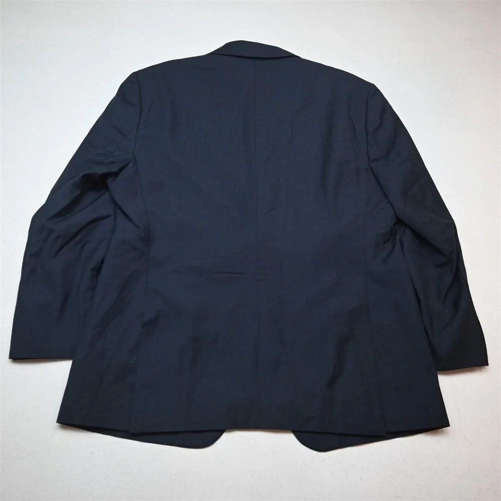 Jos A Bank 46R 38x32 Blue 100% Wool Traveler Mens Jacket Pants Suit